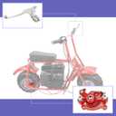 80cc Mini Bike Rear Brake Caliper Kit Brake Lever Compatible with Monster Mega Moto MMB80 GMB100 Colemen CT100U CC100X Baja DB30 Monster Motovox MBX10 MBX11 Predator 79cc 97cc 100cc Engine Part