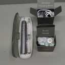 Aquasonic Vibe Series Ultra-Whitening Toothbrush  ADA Accepted Electric Toothbrush - 8 Brush Heads & Travel Case  40,000 VPM Motor & Wireless Charging - 4 Modes w Smart Timer  Charcoal Metallic