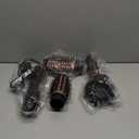 Terviiix 4-in-1 Hot Air Rotating Blow Dryer Brush Kit  1000W with Rotatable Round Brushes (2 Sizes), Oval Volumizer, and Diffuser  Ideal for Curly Hair, with Arthritis-Friendly Big Buttons, Black