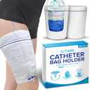 JJ CARE Catheter Bag Holder (Pack of 2), Fabric Nephrostomy Bag Holder, Washable & Reusable Foley Catheter Leg Bag, Urinary Drainage Bag Cover for Men & Women - Large Size