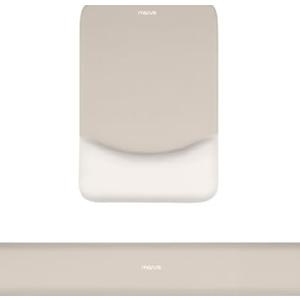 MOSISO Wrist Rest Support for Mouse Pad&Keyboard Set, Rectangular Ergonomic Mousepad Non-Slip Base Home/Office Pain Relief&Easy Typing Pad with Neoprene Cloth&Raised Silicone Lining, Stone Gray