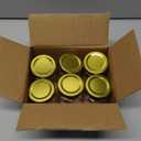 1.5oz 6Pack Mini Glass Hexagon honey Jars Gold Lids, Jam Honey DipperWedding FavorsBaby FoodCandleCrafts Canning JarGlasses jar (Golden)