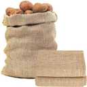 MAQIHAN 2 PCS Burlap Sack - 18.5" x 27.5" Burlap Bags for Plants High Density Natural Jute Bag of Potatoes Plant Grow Bags with Rope Potato Sacks Race Bags Potato Storage,Multipurpose