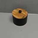 BWODYAY Coffee Filter Holder, Wood Filter Storage Container for Counter, Coffee Bar Accessories for Home Decor, Black