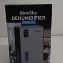 NineSky Dehumidifiers for Home, 95 OZ Water Tank, (1000 sq.ft) Dehumidifiers for Bathroom Bedroom Basement with Auto Shut Off,7 Colors LED Light(Gray)