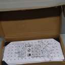 Urban Deco 360 Rotating Pegboard Display Stand with Signage, 4-Sided Spinning Peg Board Stand with 24 Hooks for Jewelry, Earring & Keychain Holder Displays for Craft Shows & Vendor Events (White)