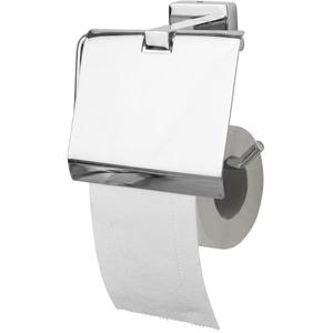 Toilet Paper Holder with Cover Tissue Roll Storage Rack Storage Dust-Proof for Kitchen & Bathroom-Stainless Steel