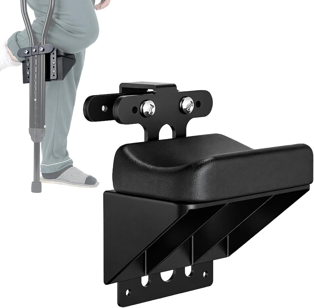 Crutch Knee Rest Pad, Adjustable Leg Support for Post-Op Knee Recovery, Injury Relief & Fracture Support, Comfort Knee Cushion for Crutches, Mobility Aid for Elderly & Disabled