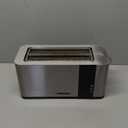 Mueller UltraToast Full Stainless Steel Toaster 4 Slice, Long Extra-Wide Slots for Bagels and Waffles, 6 Browning Levels, LED Display, Cancel/Defrost/Reheat Functions & Removable Tray, Kitchen Gadgets