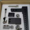 VNN 10 Inch Drop Hitch 2 Inch Receiver - Interchangeable 3 Solid Ball Mount 1-7/8", 2", 2-5/16"(15,000 LBS GTW), Heavy Duty Aluminum Adjustable Trailer Hitch with Pads and Locking Sets