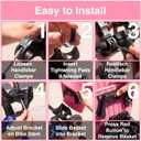 PEDALON Kids Bike Basket with Innovative Clip - Large Non-Sagging Bicycle Front Basket for Girls & Boys - Basket for Tricycle - Premium Bike Accessories for Little Kid and Toddler - Pink - Plastic