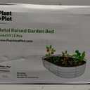 Plant & Plot Galvanized Raised Garden Beds Outdoor // 8×4×1 ft (2-Pack) Planter Raised Beds for Gardening, Vegetables, Flowers // Large Metal Garden Box // Patented Tool-Free Design (White)