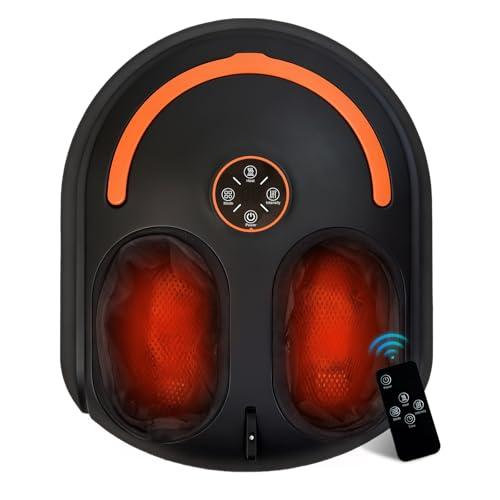 Shiatsu Foot Massager Electric Feet Massage Machine Deep Kneading Relief for Plantar Fasciitis Air Compression, 3 Heat Levels Relax for Home Office Use Gifts for Women Mom Dad Black Mothers Day Gifts