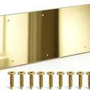 Door Kick Plate, Metal Kickplate for Bottom of Door,6x28 inch Aluminum Metal Plate Rounded Corners for 30" Interior Exterior Doors (Gold Mirror)