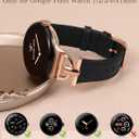 Wearlizer Leather Bands Compatible with Google Pixel Watch 4/3 41mm/Pixel Watch 2/1 Band Women, Dressy Designer Slim Leather Strap with D-Shape Metal Buckle for Pixel Smartwatch Accessories