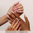 BTArtboxnails XCOATTIPS Bare 5-Shades Nude Press on Nails - 4-Week Wear Long Stiletto Press on Nails, Easy to Apply, Soak Off, Salon Quality Value at Home, 16 Sizes - 160 Fake Nails