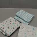 Little Grape Land Muslin Swaddle Blankets 47''x47'' 3 Pack, 100% Cotton Large Size Baby Swaddles for Newborn, Soft Breathable Baby Blankets for Newborns, Green