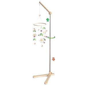 Crib Mobile Wooden Arm, Suitable for All Cribs 100% Natural Larch Hanger Nursery Decor Baby Room Safe Holder (Standing Arm Pro)