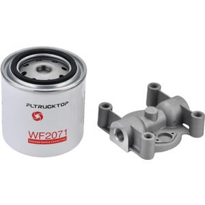 WF2071 204163S Coolant Filter with Filter Base Compatible with Freightliner International Peterbilt modelFor Cummins ISL ISC ISB ISX For Caterpillar C16 C15 C13 C12 Engine