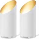 SUNVIE 2 Pack Uplighting Indoor Floor Can Light, 5W Up Lights with 2700K LED GU10 Bulbs, Uplights Floor Spot Lights Indoor for Home Accent Lighting, 5.9 FT Plug Cord & Foot Switch