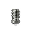 Dual Metal Ceramic Nozzle, M6*10.6mm Thread for Bambu Lab 2.0 Hotend, Compatible with P1P/P1S /A1/A1 Mini, High-Temp Wear-Resistant Zirconia Nozzle for 3D Printing PLA ABS PC Nylon (0.4mm)