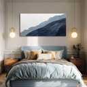 Large Abstract Canvas Wall Art Framed White Poster Paintings Modern Blue Artwork Textured Wall Decor for Living Room Dining Room Hallway 29x58 Inch
