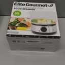 Elite Gourmet EST250 2.5 Quart Electric Compact Mini Food Vegetable Steamer, 400W with BPA-Free Tray, Auto Shut-off 60-min Timer, Veggies, Seafood, Chicken, Egg Cooker and more