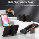 Rugged Phone Case for Samsung Galaxy A24 4G, with Belt Clip Holster & Kickstand Heavy Duty Shockproof Protective Full Body Case Cover for Samsung Galaxy A24 4G Phone (Orange)