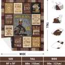 African American 50th Birthday Gifts for Men, 50 Year Old Birthday Gifts for Men Throw Blanket 60"x50", 50th Birthdays Decorations for Man, Unique 50 Year Old Gift Ideas