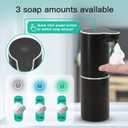 LAOPAO Automatic Foaming Hand Soap Dispenser Touchless Foam Soap Dispenser Rechargeable Bathroom Countertop Soap Pump for Kids Xmas Gift 300ml-BLACK
