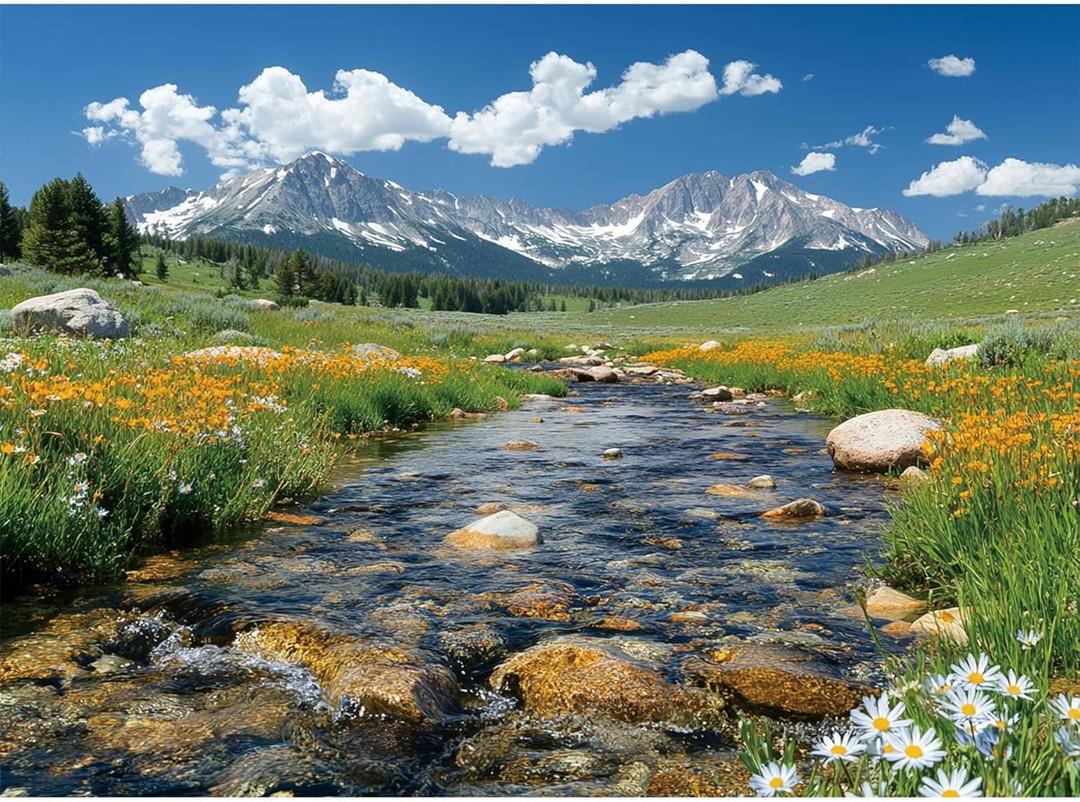 300 Pieces Nature Puzzle for Adults,Maroon Bells Mountain Lake Landscape Large Piece for Kids Adults Teens,Recycled Paper,Glossy & Sturdy Pieces,Challenging Puzzle & Perfect Family Game (20.5 x 15 In)