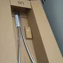 Curved Shower Curtain Rod for Bathroom, 40-72 Inches Adjustable Curved Shower Rod, 0.9MM Rustproof Shower Curtain Rod with Rotating Brackets for Extra Shower Space, Need To Drill, Brush Nickel