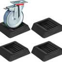 Zhulerzil Bed Stoppers to Prevent Sliding - 4 Pack Furniture Wheel Stopper for Hardwood Floor - Bed Frame Stopper Caster Cups fit All Wheels of Furniture, Sofa,Chairs