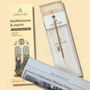 Calmveda Church Frankincense and Myrrh Incense - 80 Sticks, Charcoal Free, Handmade from Upcycled Flowers, Spiritual Healing Incense