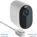 4W Solar Panel Charging Compatible with Arlo Pro 3/Arlo Pro4/Arlo Ultra/Arlo Ultra 2/Arlo Pro 3 Floodlight, with 13.1ft Waterproof Charging Cable, IP65 Weatherproof,Includes 360Adjustable Wall Mount