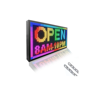 P10 Outdoor Scrolling Led Sign 27”X14” WIFI Control Full Color with High Brightness and New SMD Technology led sign Programmable for Store Business board