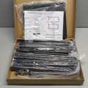 Shoe Rack 3 Tier Long Storage Organizer Wide Metal Shoe Shelf for Closet Entryway Black