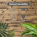 Art3d Natural Bamboo Wall Panel for Interior Wall Decor, Renewable Pole Wrap Wainscoting Paneling for Wall Ceiling Furniture Cabinet Office, 12 x 96 Inch - Dark Burned