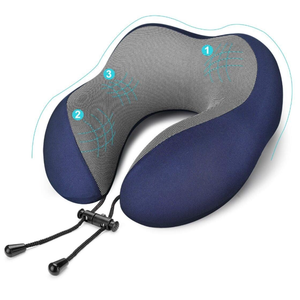 Travel Pillow 100% Pure Memory Foam Travel Neck Pillow, Airplane Pillow for Traveling、Car、Home、Office