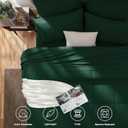 CozyLux Full Size Comforter Sets Emerald Green, 7 Pieces Bed in a Bag, Green Comforter Full Size, All Season Bedding Sets with Stitch Quilted Comforter, Flat Sheet, Fitted Sheet, Pillowcases