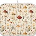 Mushroom Fall Forest Dish Drying Mats for Kitchen Counter Absorbent Microfiber Dish Drying Matt 16 x 18 Inch Draining Reusable Rack Pad (Mult8)