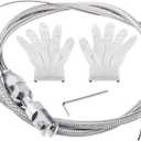 Spurtar 36" Braided Throttle Cable Kit, Compatible with 97-07 Chevrolet/Chevy LS1 Engine 4.8L 5.3L 5.7L 6.0L, 36in Accelerator Throttle Cable Repair Kit Stainless Steel Swap Fuel Line