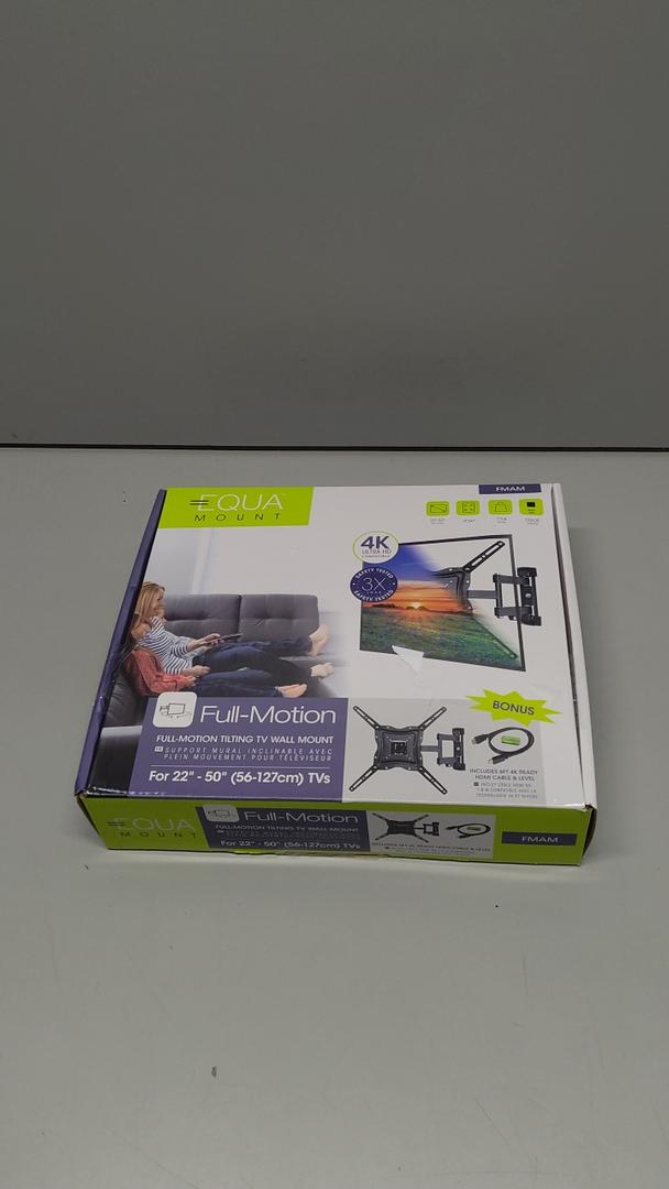 EQUA FULL MOTION TILTING TV WALL MOUNT BRACKET SWIVEL 22"-50" IN LED LCD NEW Black