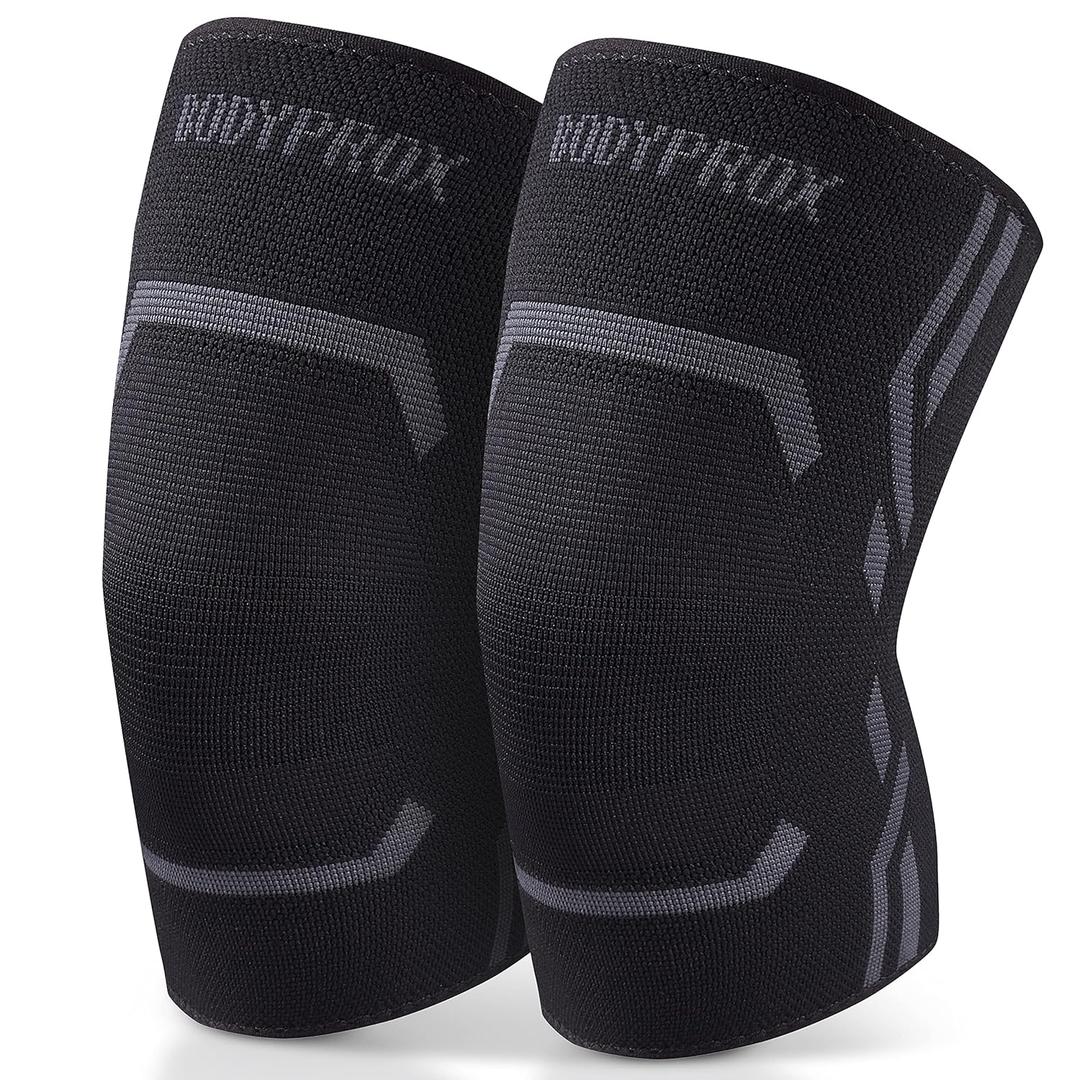 Knee Compression Sleeve for Men and Women (2 Pack), Knee Support Brace for Running and Work out (Large) Knee Compression Sleeve for Men and Women (2 Pack), Knee Support Brace for Running and Work out (Large)