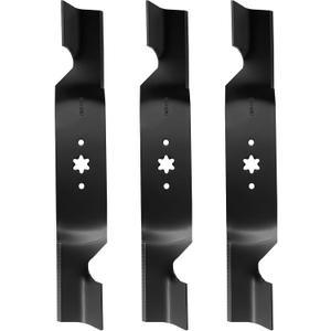 (3 54" Mulching Mower Blades for MTD Cub Cadet Troy Bilt Craftsman 942-0677B RZT54 GT1554 GTX1054 RZT-S54 Replace 942-0677A 742-0677B 742-0677A 742-0677 942-0677 54 inch Deck Lawn Mower, Black