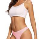 voenxe Women Bikini Underwear,Seamless Breathable Ladies Panties,No Show Comfortable Briefs Undies,Invisible Hipster,5-Pack (L)