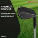 Gowolf Forged Golf Wedges 50/52/54/56/58/60/69 Degree Single or Sets for Men, Right Hand Premium Full Face Gap Wedge Sand Wedge Lob Wedge Golf Club, Great Golf Gifts - CNC Milled Face for More Spin, Black
