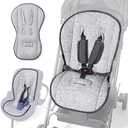 Orzbow Baby Stroller Car Seat Cushion, Breathable & Soft Infant Car Seat Insert with Air Mesh, Multifunctional Stroller Seat Liner, Carseats and High Chairs, 29.5x18'', Grey