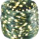 Tcamp 164 Feet 500 LED Christmas Lights, 8 Modes Christmas Tree Lights with Timer Memory Function, Green Wire Starry Fairy String Light for Xmas Tree Halloween Outdoor Indoor Decor (Warm White)