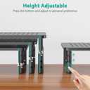 WALI Computer Monitor Stand for Desk, Adjustable Laptop Riser, Desk Monitor Stand Underneath Storage for Office, Home, School Supplies (STT003), 1 Pack, Black